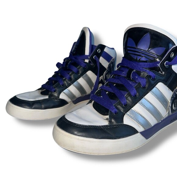 Adidas Originals Attitude Hi G98513 Purple Silver White Men 10.5 Retro Shoes - Picture 6 of 16